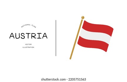 Austria flag icon vector illustration