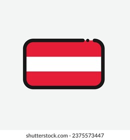 Austria flag icon vector illustration