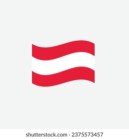 Österreich-Flaggensymbol, Vektorgrafik