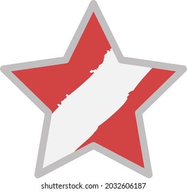 Bandera austríaca, ilustración, vector, sobre fondo blanco.