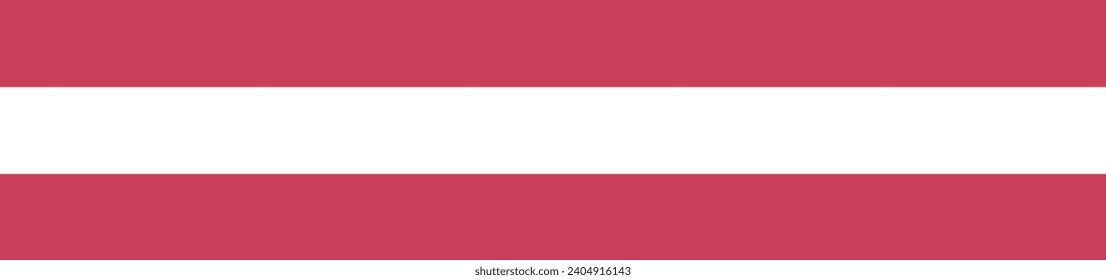 Austria flag. A long banner. Flag icon. Standard color. A rectangular flag. Computer illustration. Digital illustration. Vector illustration.