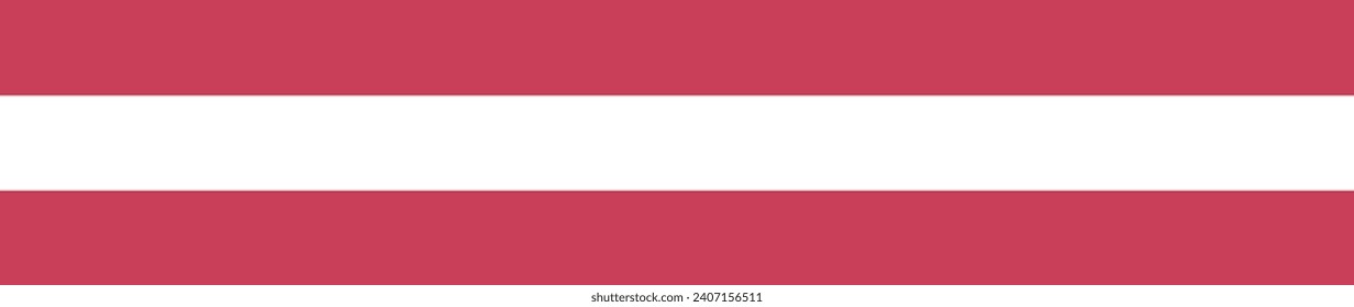 Austria flag. A long banner. Flag icon. Standard color. A rectangular flag. Computer illustration. Digital illustration. Vector illustration.