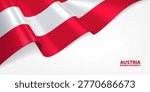 Austria flag. Austria national flag on a white background. National flag background design.