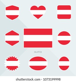 Austria flag. National flag of Austria. Austria vector flag button. Austria independence day.