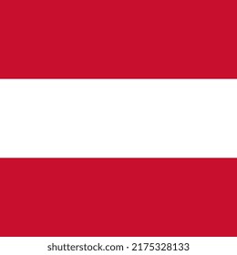 Österreich Flagge, offizielle Farben. Vektorgrafik.