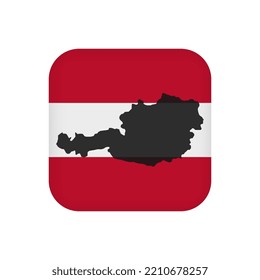 Österreich Flagge, offizielle Farben. Vektorgrafik.