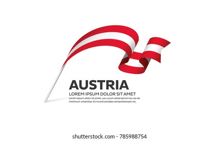 Austria flag on a white background