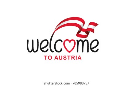 Austria flag on a white background