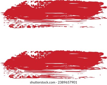Austria Flag Paint Brush Strokes