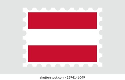 Austria Flag Postage Stamp. Vector letter stamp flag