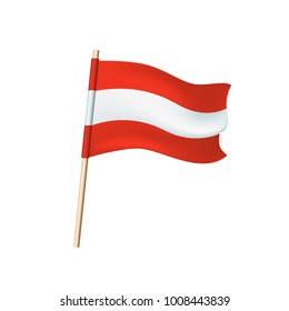 Austria flag (red and white stripes). Vector illustration