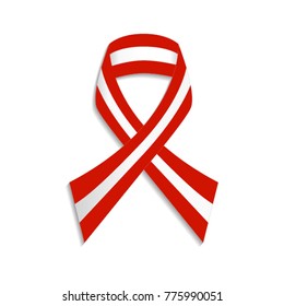 Austria Flag Ribbon 3D