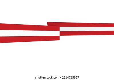 Austria flag ribbon. vector illustration
