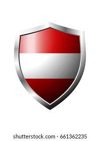 austria flag Shield sign vector