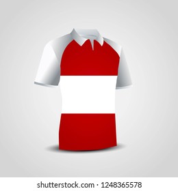 Austria flag shirt design vector