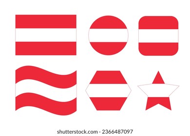Austria flag simple illustration for independence day or election