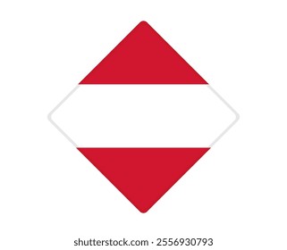 Austria flag square shaped. vector