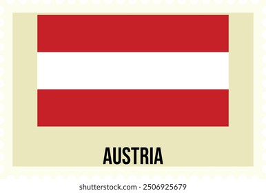 Austria flag stamp for decoration
