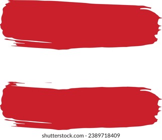 Austria Flag Vector Aesthetic Brush Strokes