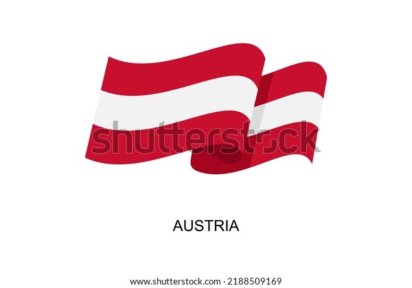 Austria flag vector. Austrian flag on white\
background. Vector illustration\
eps10