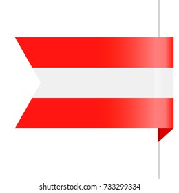 Austria Flag Vector Bookmark Icon - Illustration