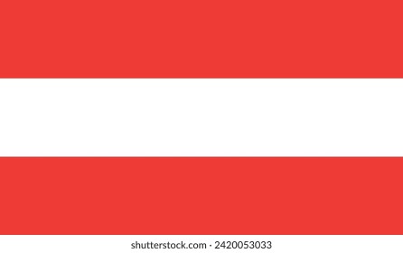 Ilustración del material de diseño de vectores de bandera de Austria