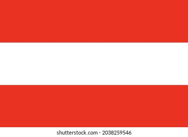 Austria flag vector icon in official color and proportion correctly