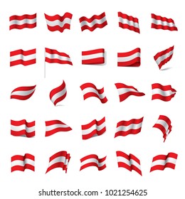 Austria flag, vector illustration