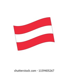 Austria flag, vector illustration