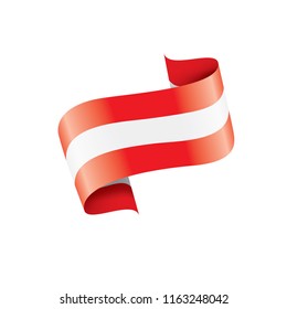 Austria flag, vector illustration on a white background
