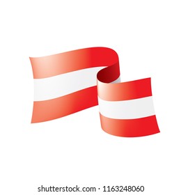 Austria flag, vector illustration on a white background