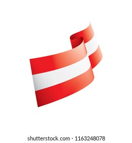 Austria flag, vector illustration on a white background