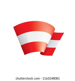 Austria flag, vector illustration on a white background