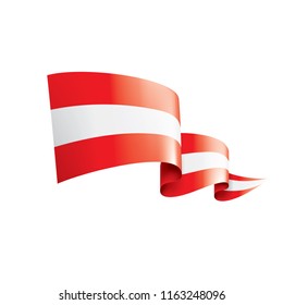 Austria flag, vector illustration on a white background