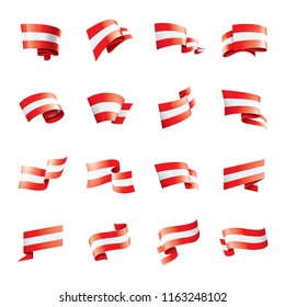 Austria flag, vector illustration on a white background