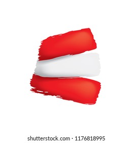 Austria flag, vector illustration on a white background