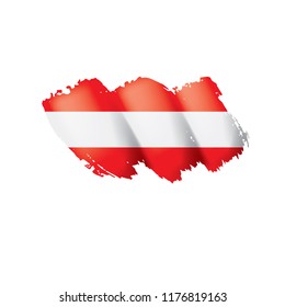 Austria flag, vector illustration on a white background