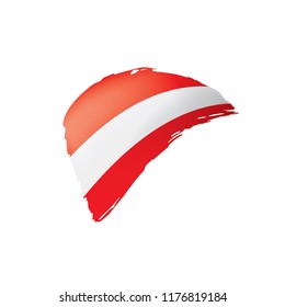 Austria flag, vector illustration on a white background