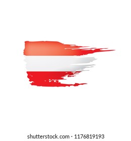 Austria flag, vector illustration on a white background