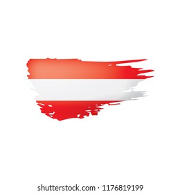 Austria flag, vector illustration on a white background