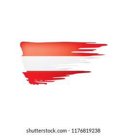 Austria flag, vector illustration on a white background