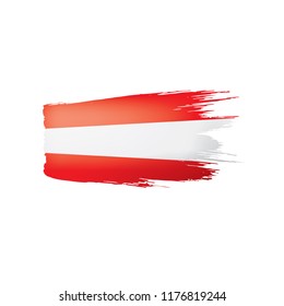 Austria flag, vector illustration on a white background