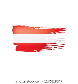 Austria flag, vector illustration on a white background