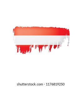 Austria flag, vector illustration on a white background