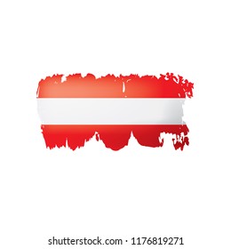 Austria flag, vector illustration on a white background