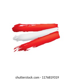 Austria flag, vector illustration on a white background