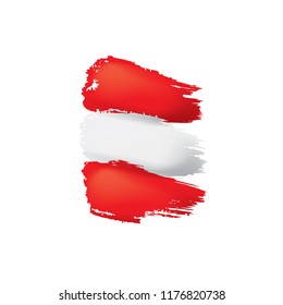 Austria flag, vector illustration on a white background