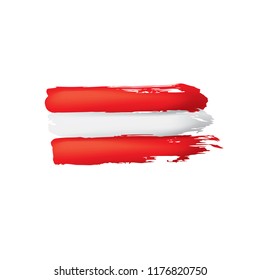 Austria flag, vector illustration on a white background