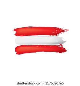 Austria flag, vector illustration on a white background