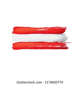 Austria flag, vector illustration on a white background
